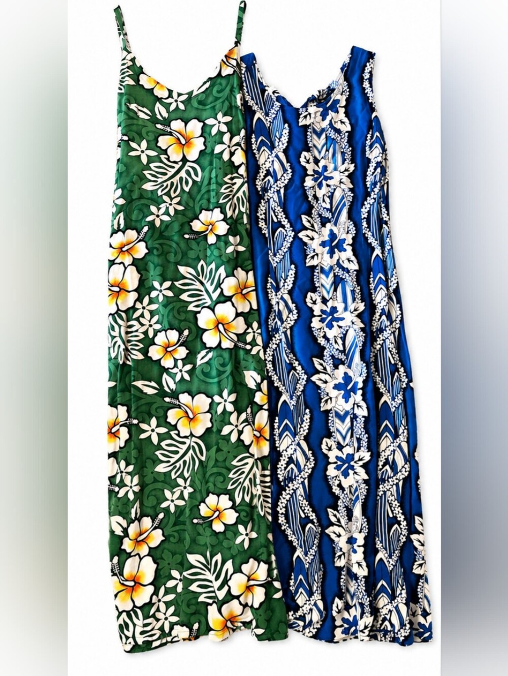 Set Of 2 Women’s Green & Blue Floral Swim Cover-Ups